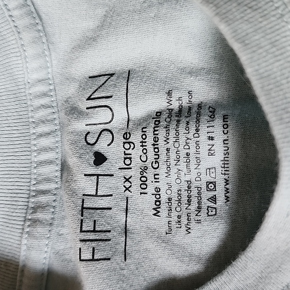 FIFTH SUN 100% Cotton Novelty Short Sleeve Light Blue Tshirt Size XXL - Picture 3 of 6